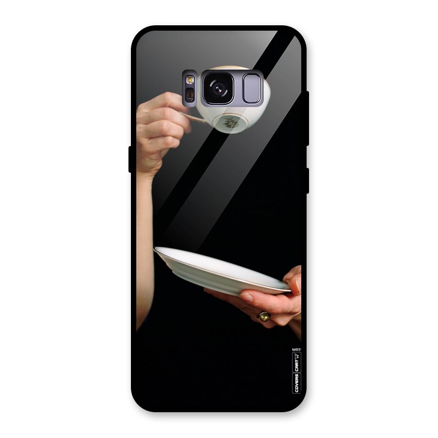 Classic Tea Cup Glass Back Case for Galaxy S8