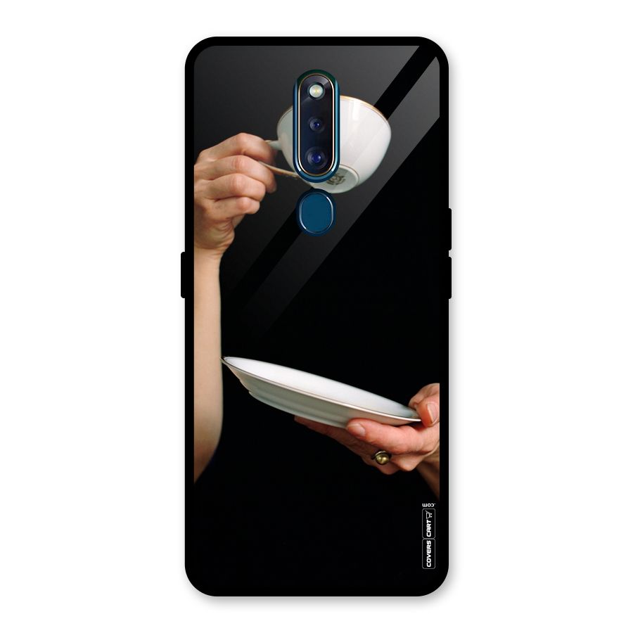 Classic Tea Cup Glass Back Case for Oppo F11 Pro