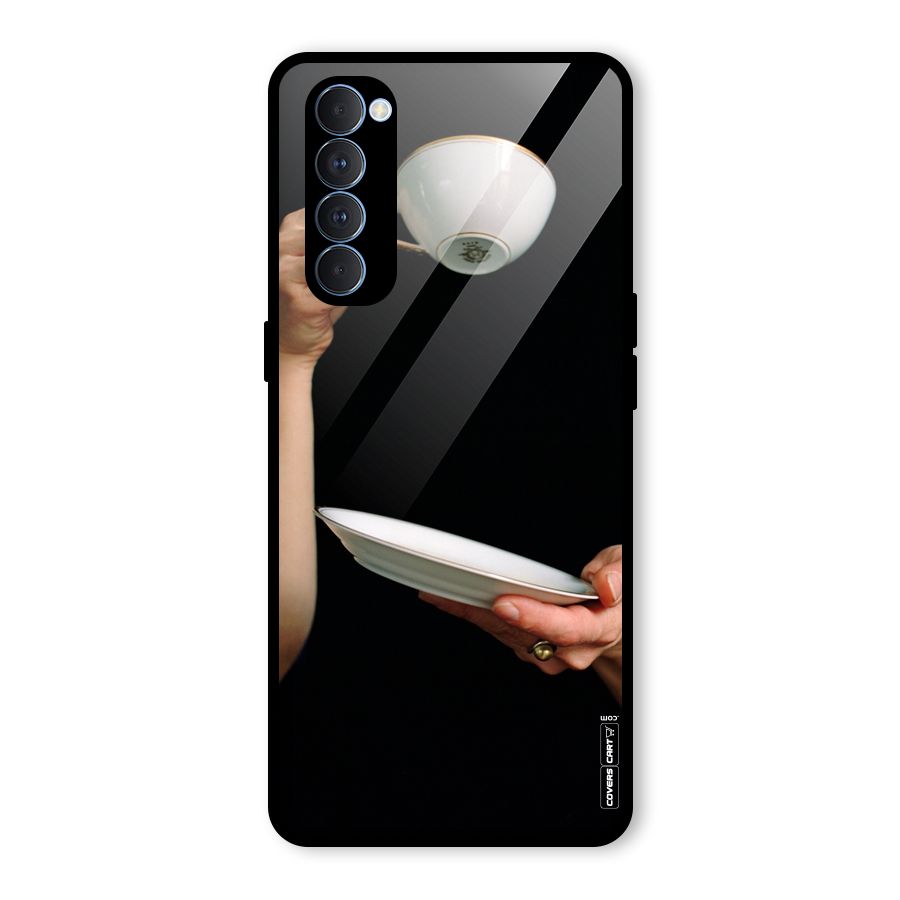 Classic Tea Cup Glass Back Case for Oppo Reno4 Pro