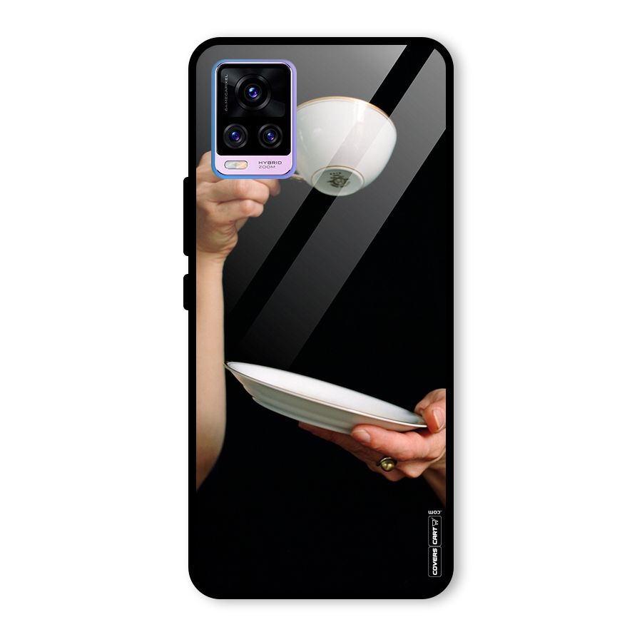 Classic Tea Cup Glass Back Case for Vivo V20 Pro
