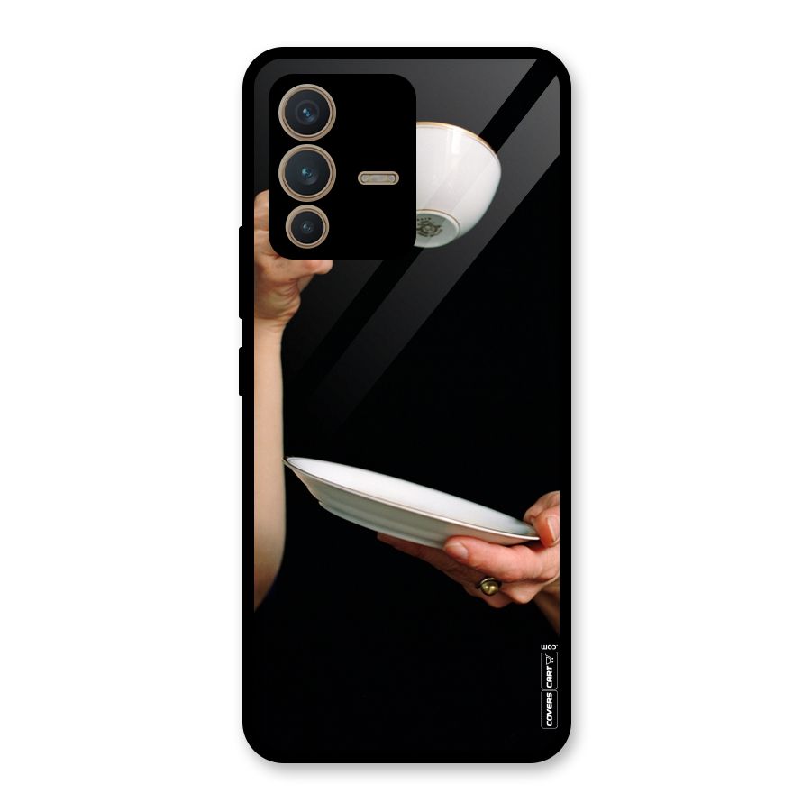 Classic Tea Cup Glass Back Case for Vivo V23 5G