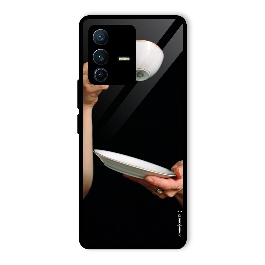 Classic Tea Cup Glass Back Case for Vivo V23 Pro