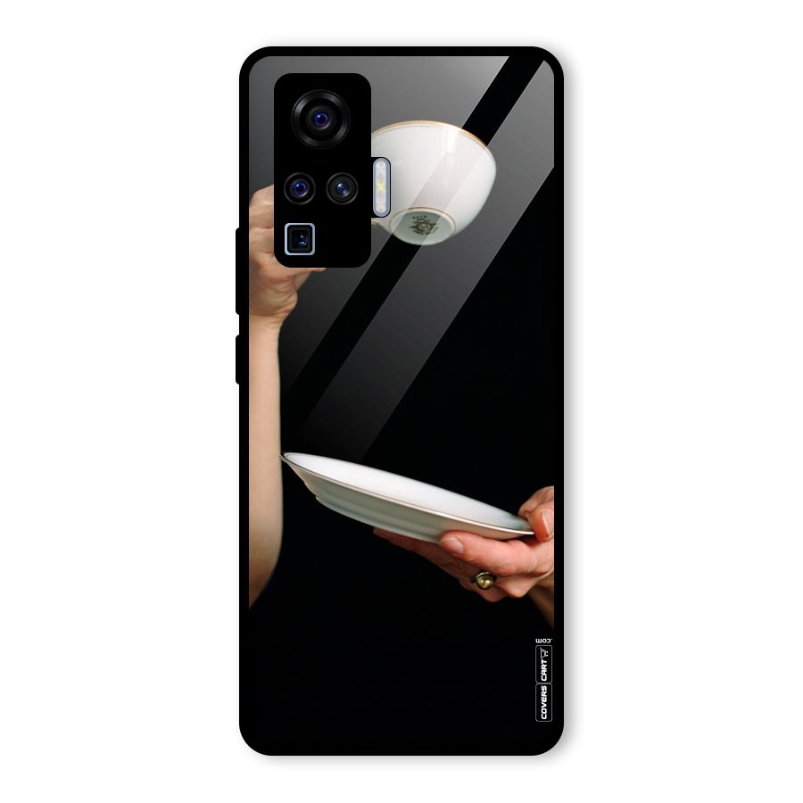 Classic Tea Cup Glass Back Case for Vivo X50 Pro