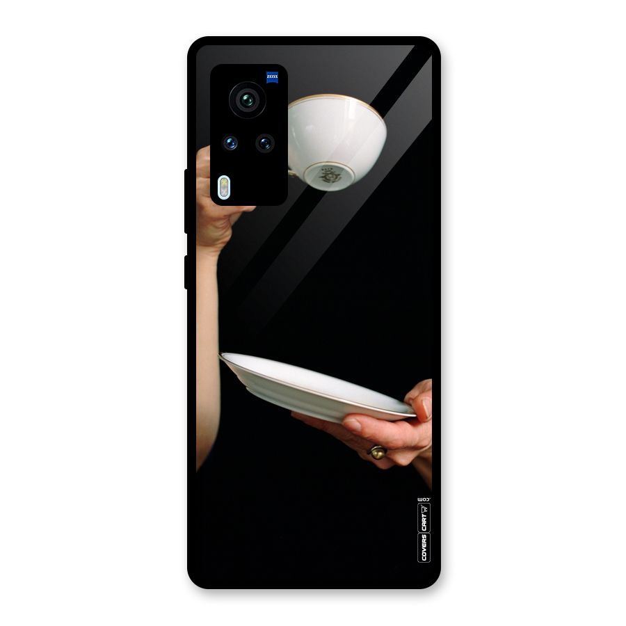 Classic Tea Cup Glass Back Case for Vivo X60 Pro