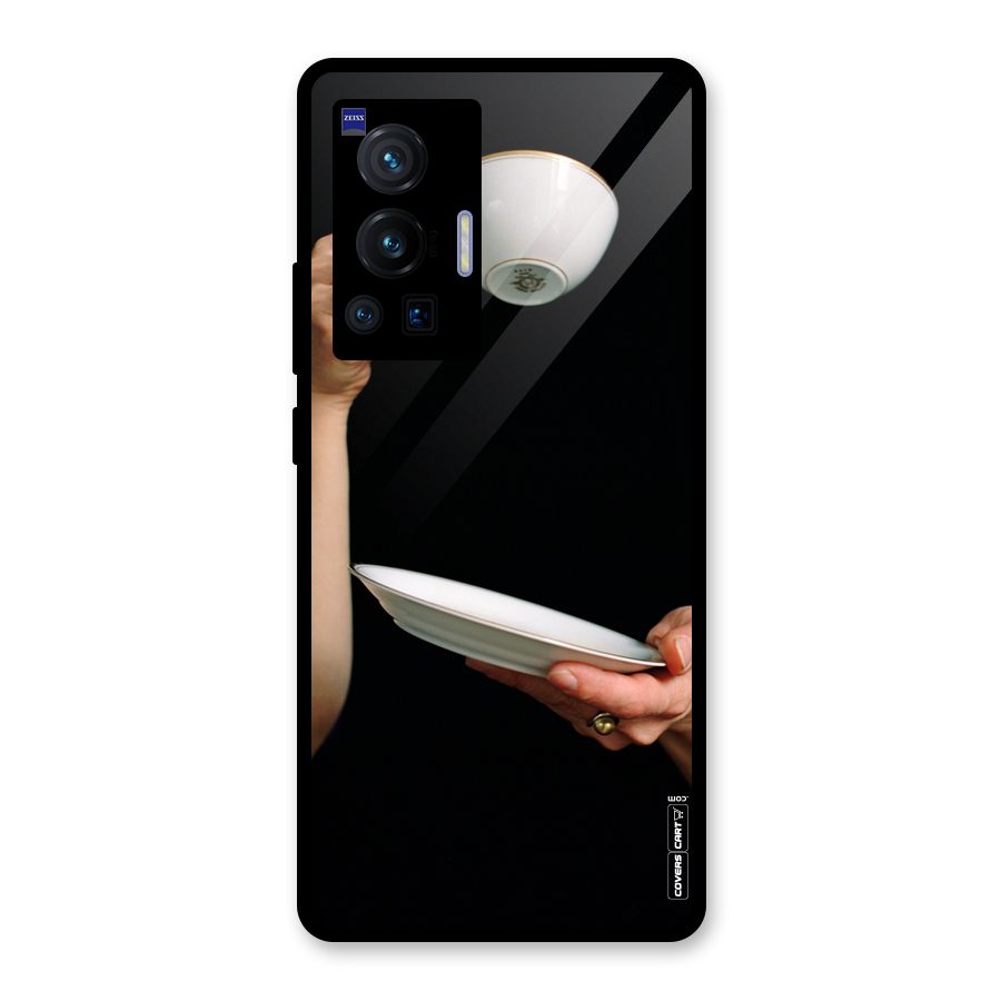 Classic Tea Cup Glass Back Case for Vivo X70 Pro