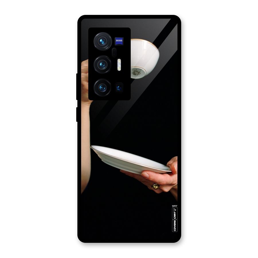 Classic Tea Cup Glass Back Case for Vivo X70 Pro Plus