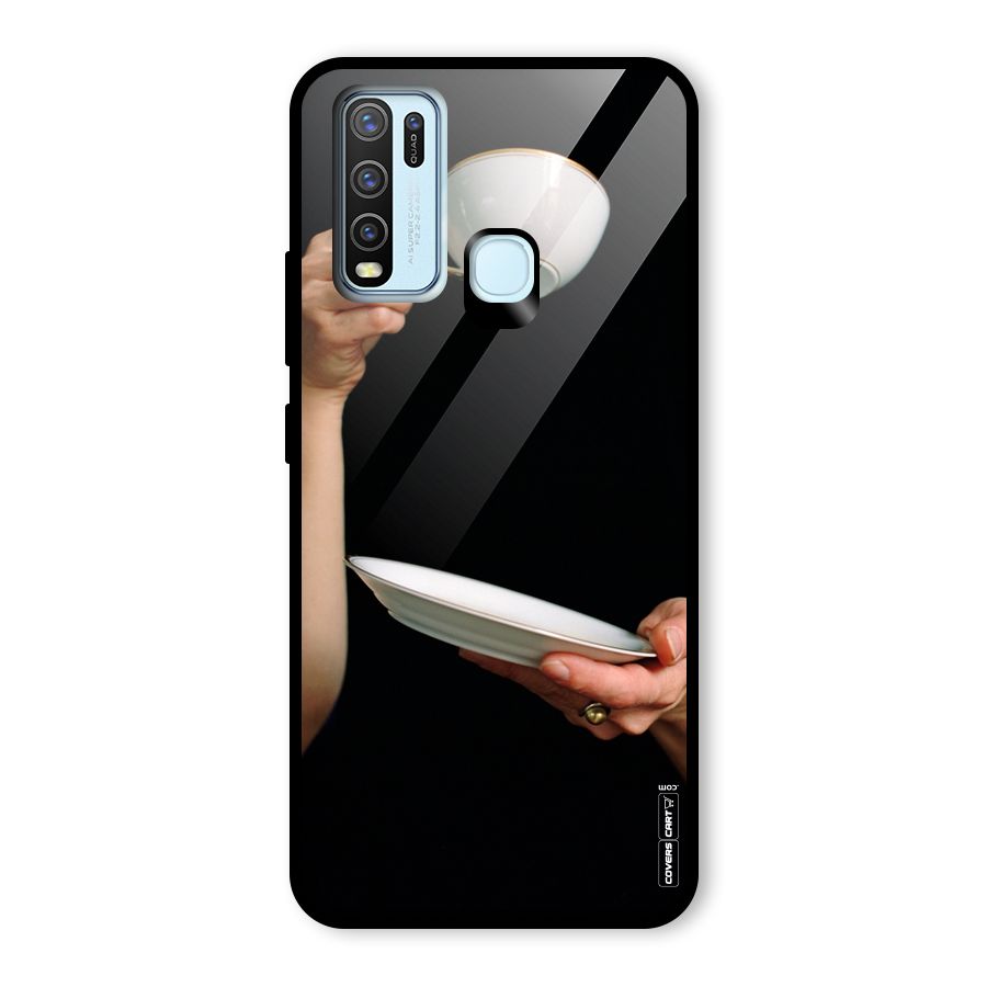 Classic Tea Cup Glass Back Case for Vivo Y30