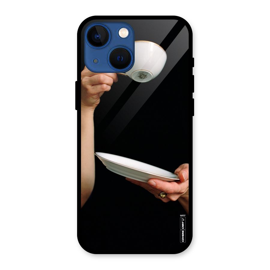 Classic Tea Cup Glass Back Case for iPhone 13 Mini
