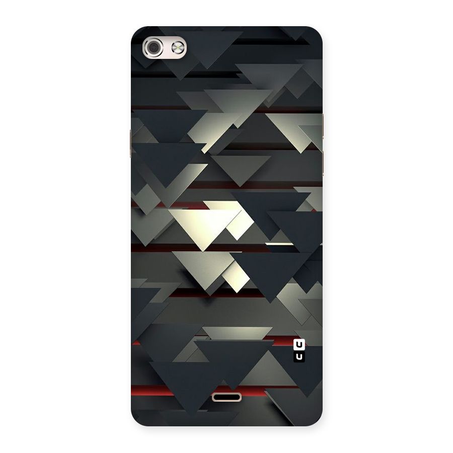 Classic Triangles Design Back Case for Micromax Canvas Silver 5