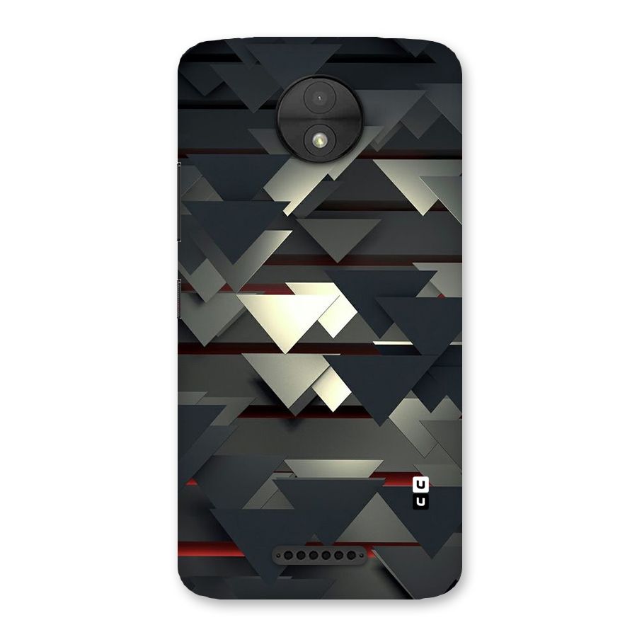 Classic Triangles Design Back Case for Moto C