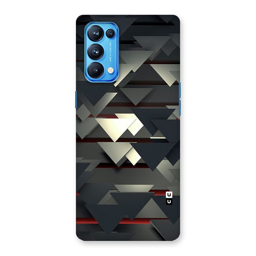 Classic Triangles Design Back Case for Oppo Reno5 Pro 5G
