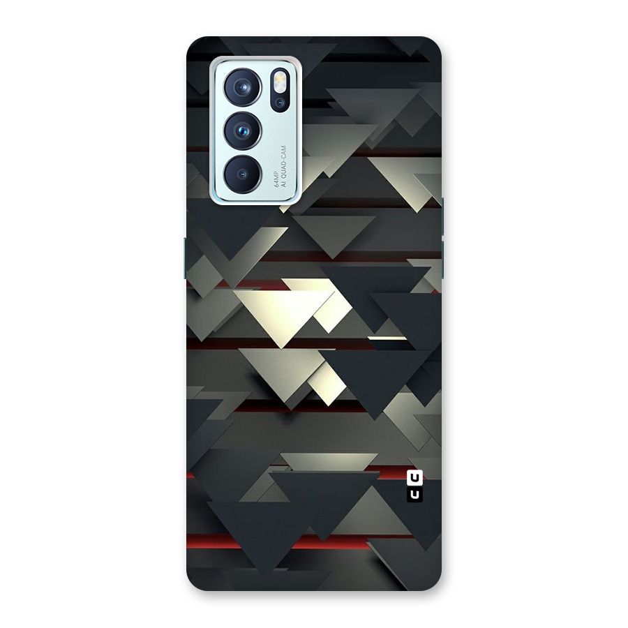 Classic Triangles Design Back Case for Oppo Reno6 Pro 5G
