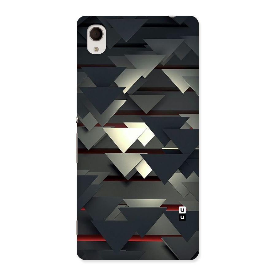 Classic Triangles Design Back Case for Xperia M4 Aqua