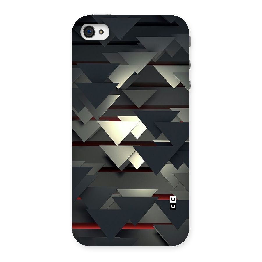 Classic Triangles Design Back Case for iPhone 4 4s