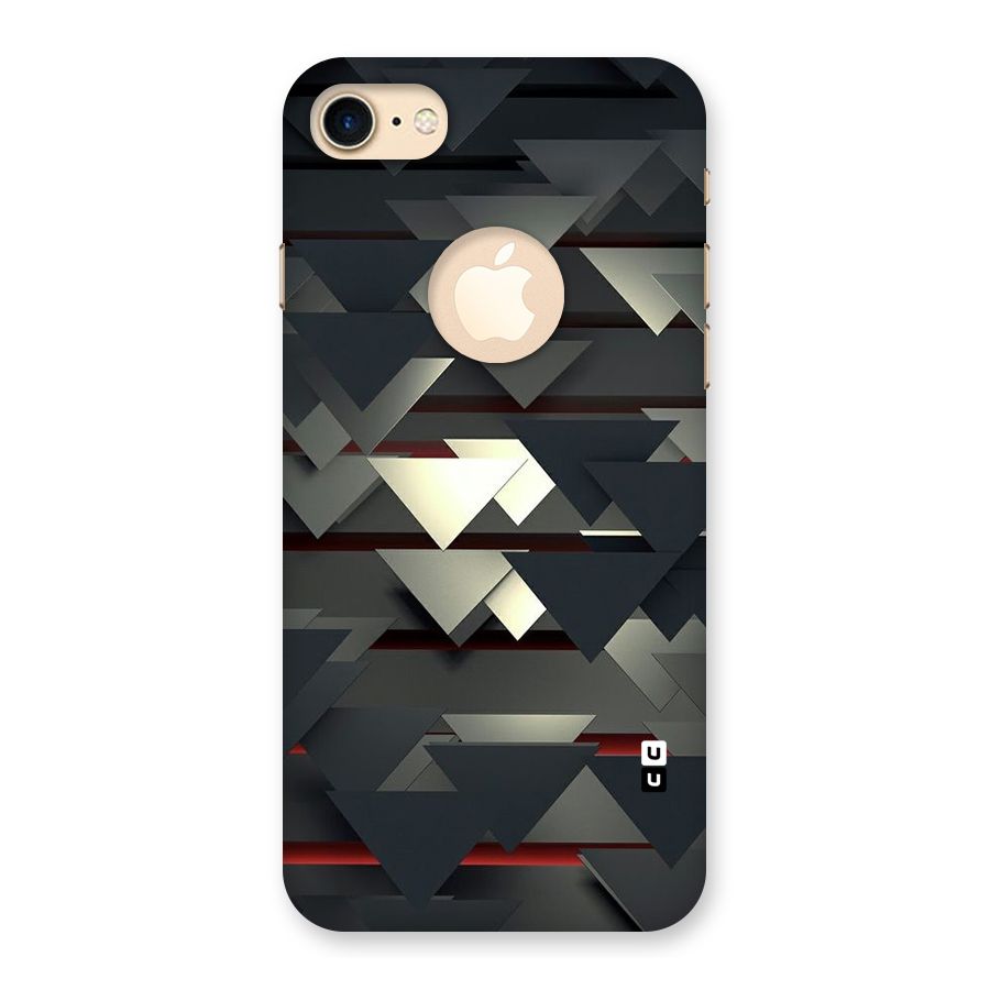 Classic Triangles Design Back Case for iPhone 7 Logo Cut