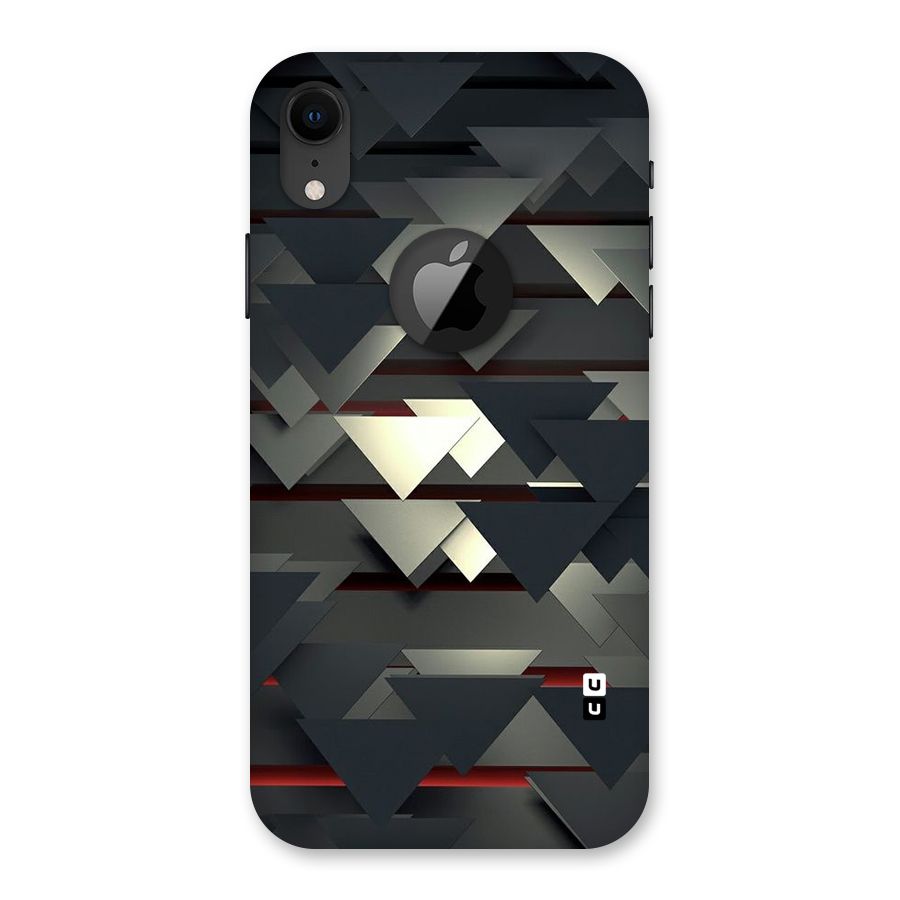 Classic Triangles Design Back Case for iPhone XR Logo Cut