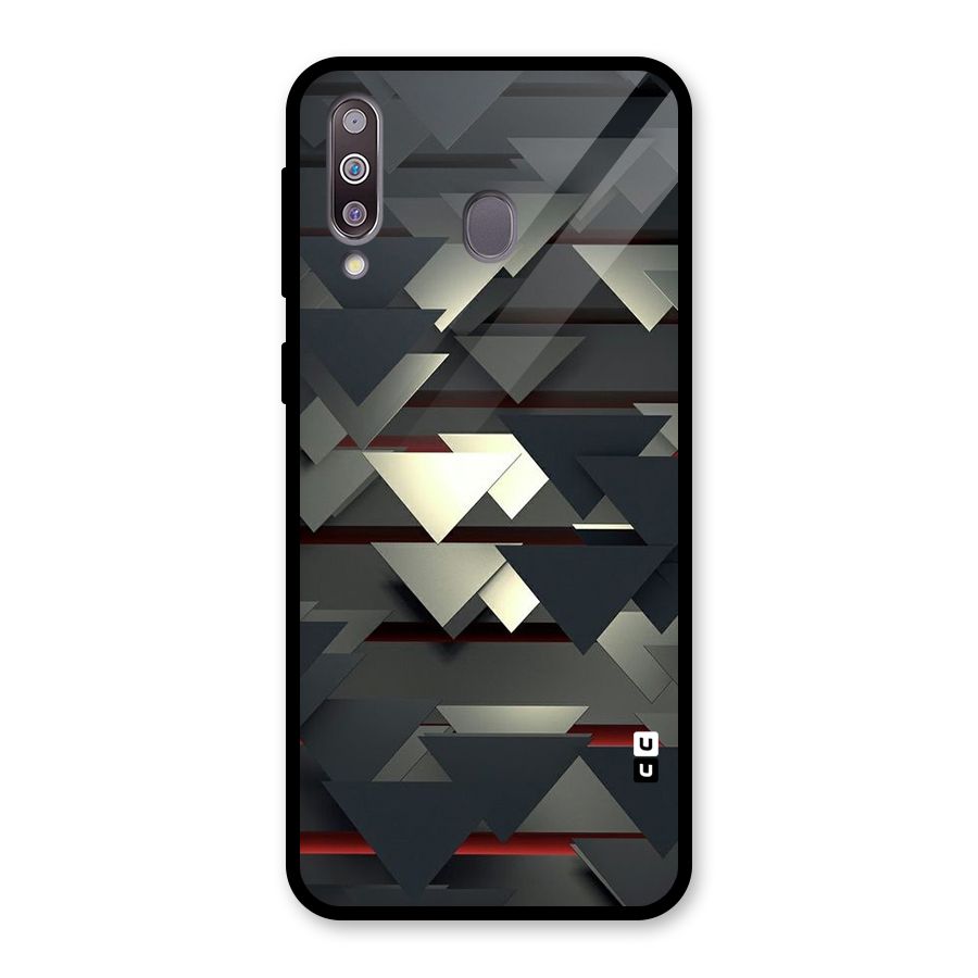 Classic Triangles Design Glass Back Case for Galaxy M30