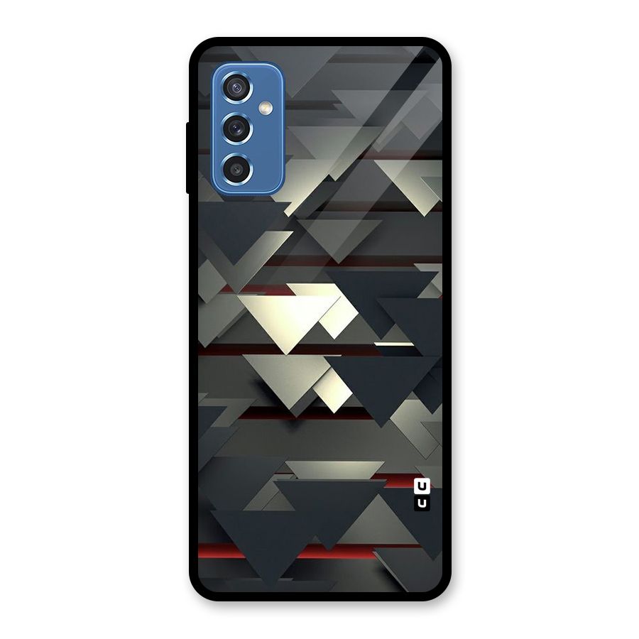 Classic Triangles Design Glass Back Case for Galaxy M52 5G