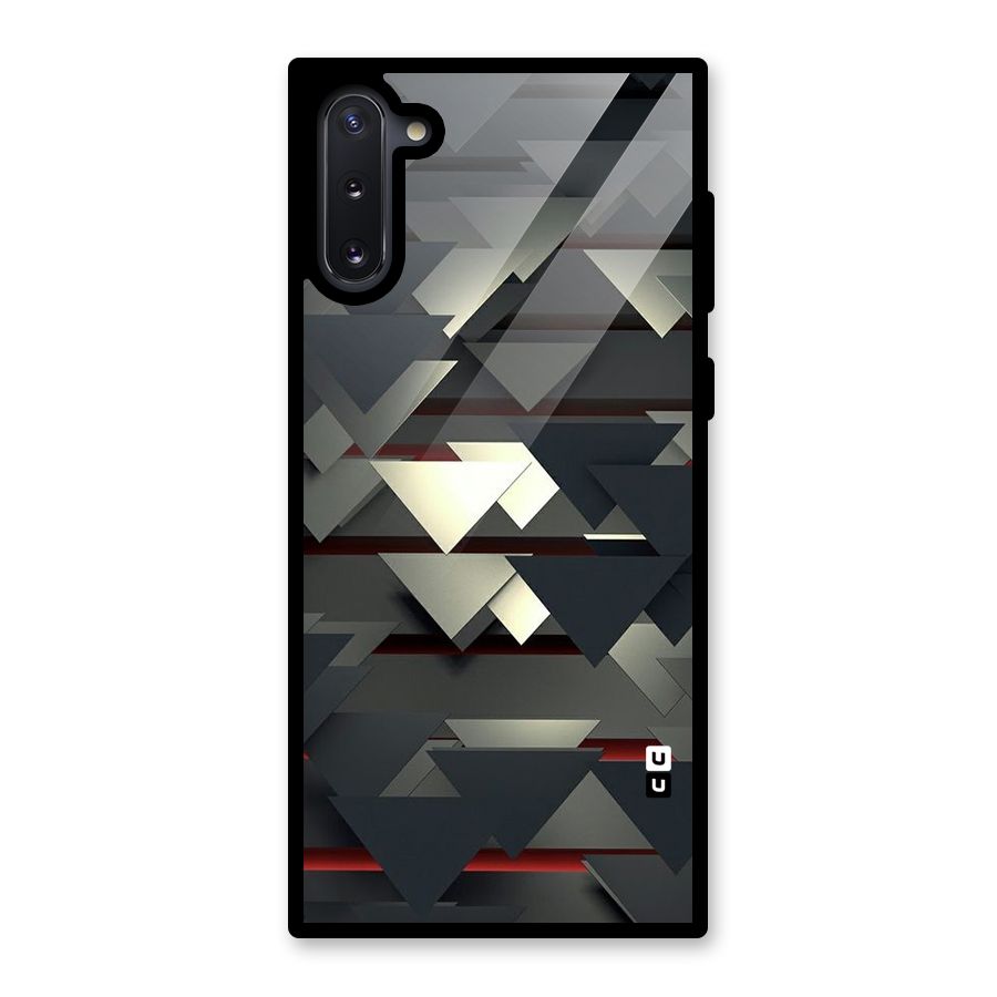 Classic Triangles Design Glass Back Case for Galaxy Note 10