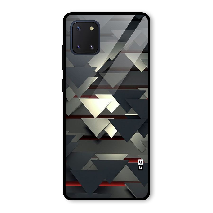 Classic Triangles Design Glass Back Case for Galaxy Note 10 Lite
