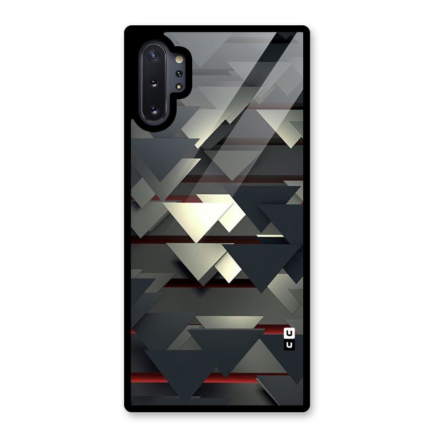 Classic Triangles Design Glass Back Case for Galaxy Note 10 Plus