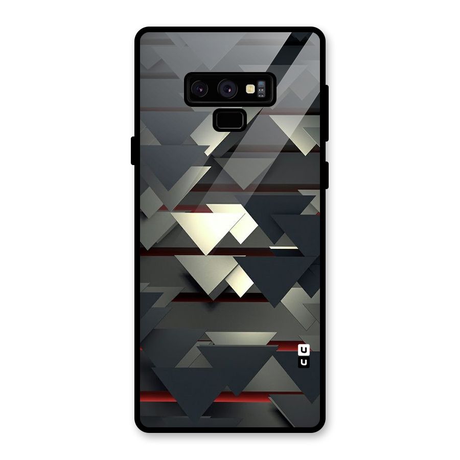 Classic Triangles Design Glass Back Case for Galaxy Note 9
