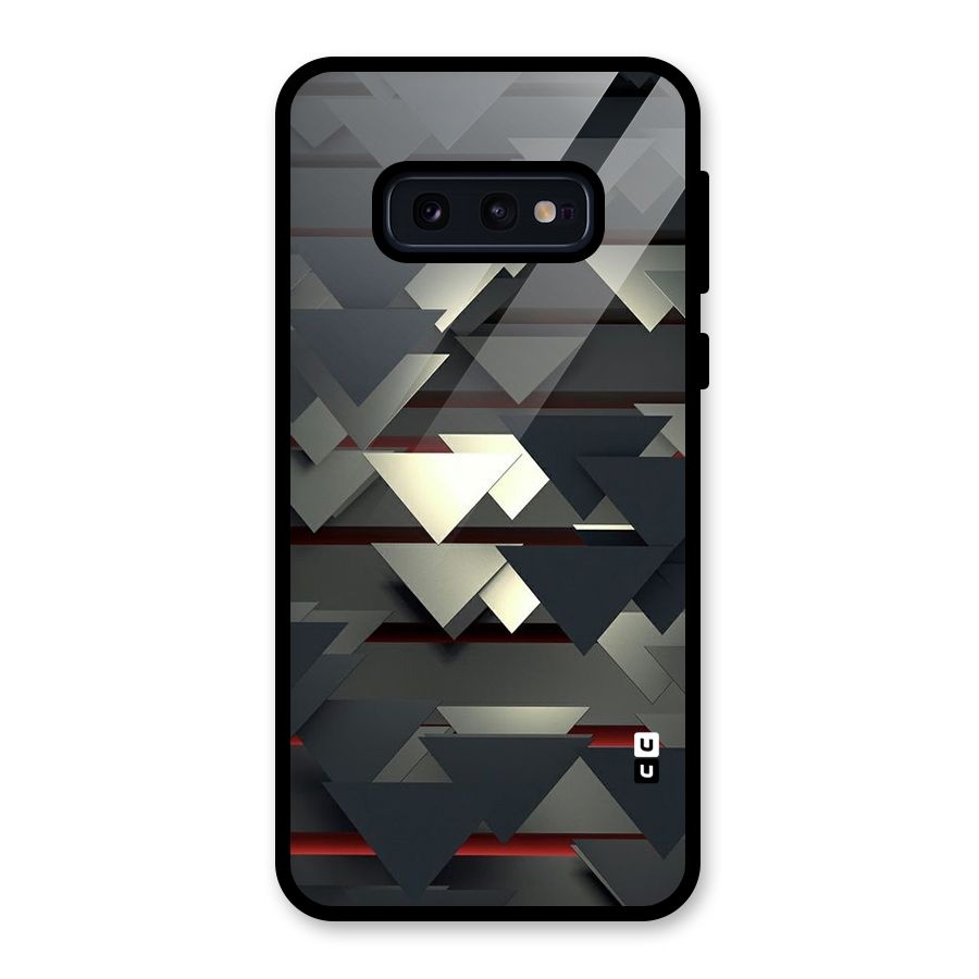 Classic Triangles Design Glass Back Case for Galaxy S10e