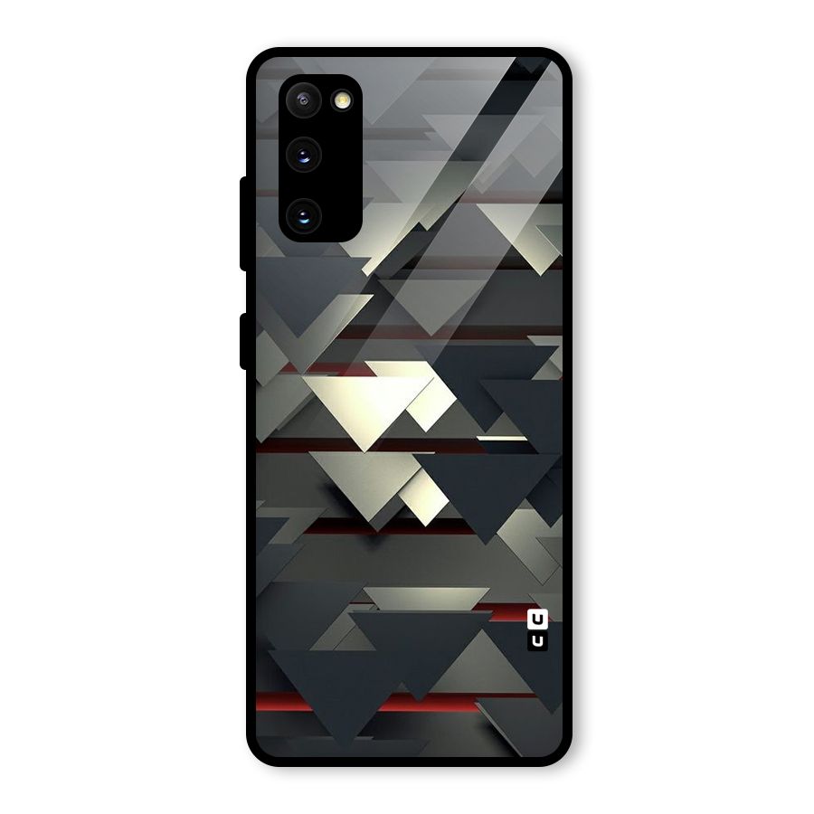 Classic Triangles Design Glass Back Case for Galaxy S20 FE 5G