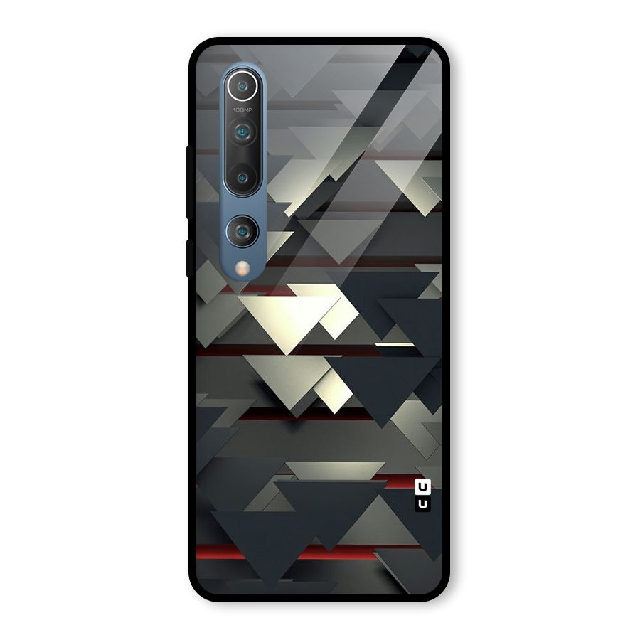 Classic Triangles Design Glass Back Case for Mi 10