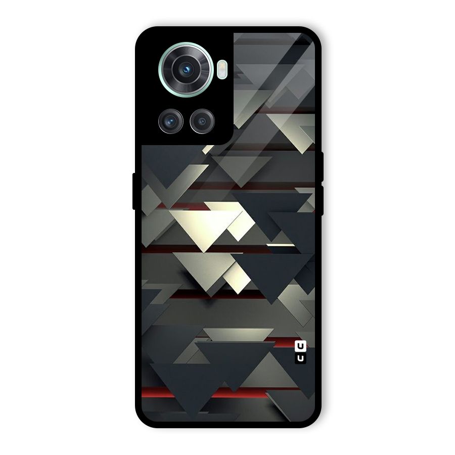Classic Triangles Design Glass Back Case for OnePlus 10R
