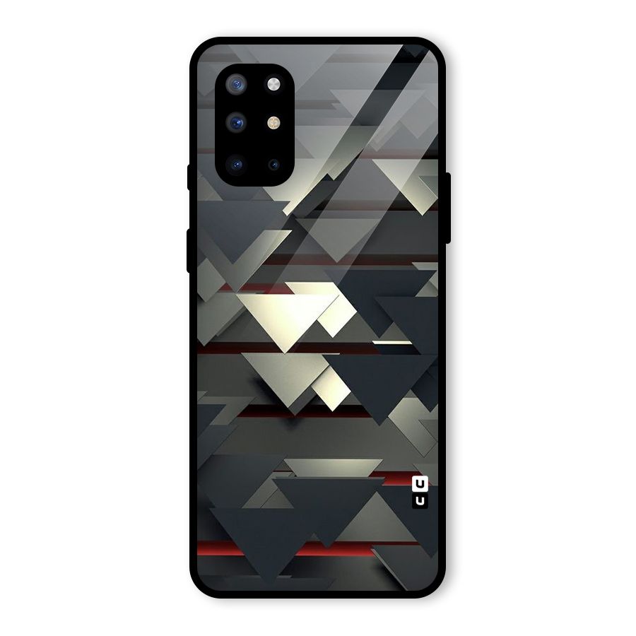 Classic Triangles Design Glass Back Case for OnePlus 8T