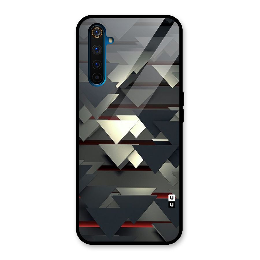 Classic Triangles Design Glass Back Case for Realme 6 Pro