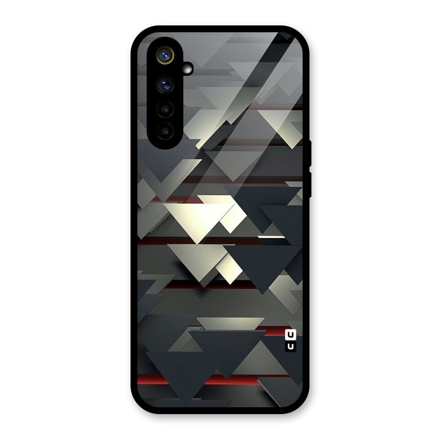 Classic Triangles Design Glass Back Case for Realme 6i
