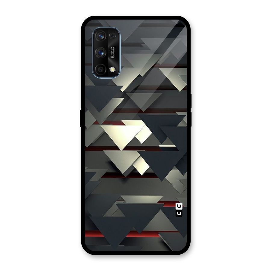 Classic Triangles Design Glass Back Case for Realme 7 Pro