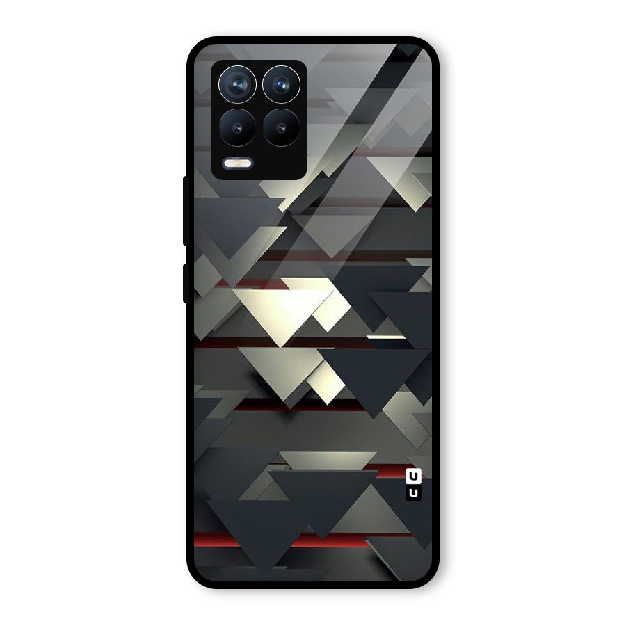 Classic Triangles Design Glass Back Case for Realme 8 Pro