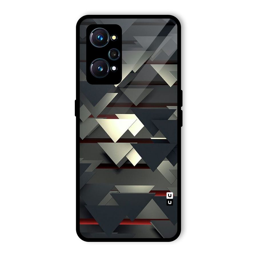 Classic Triangles Design Glass Back Case for Realme GT 2