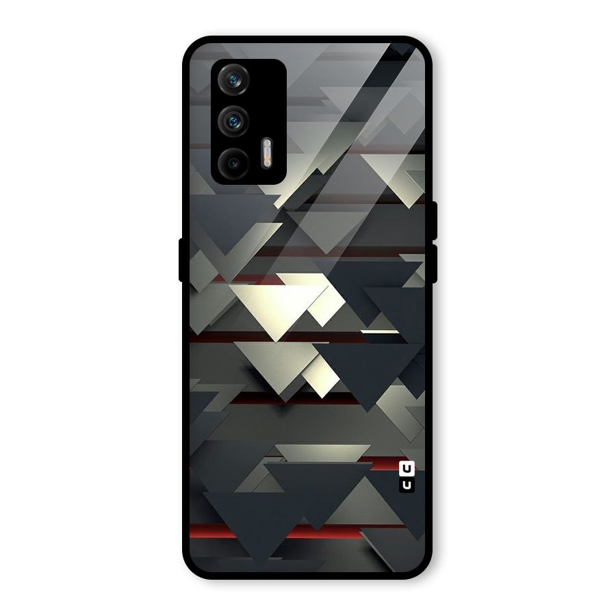 Classic Triangles Design Glass Back Case for Realme GT 5G