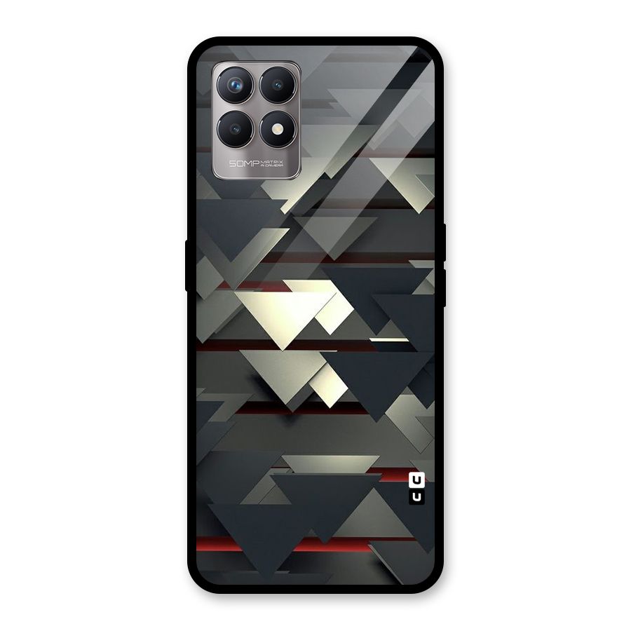Classic Triangles Design Glass Back Case for Realme Narzo 50