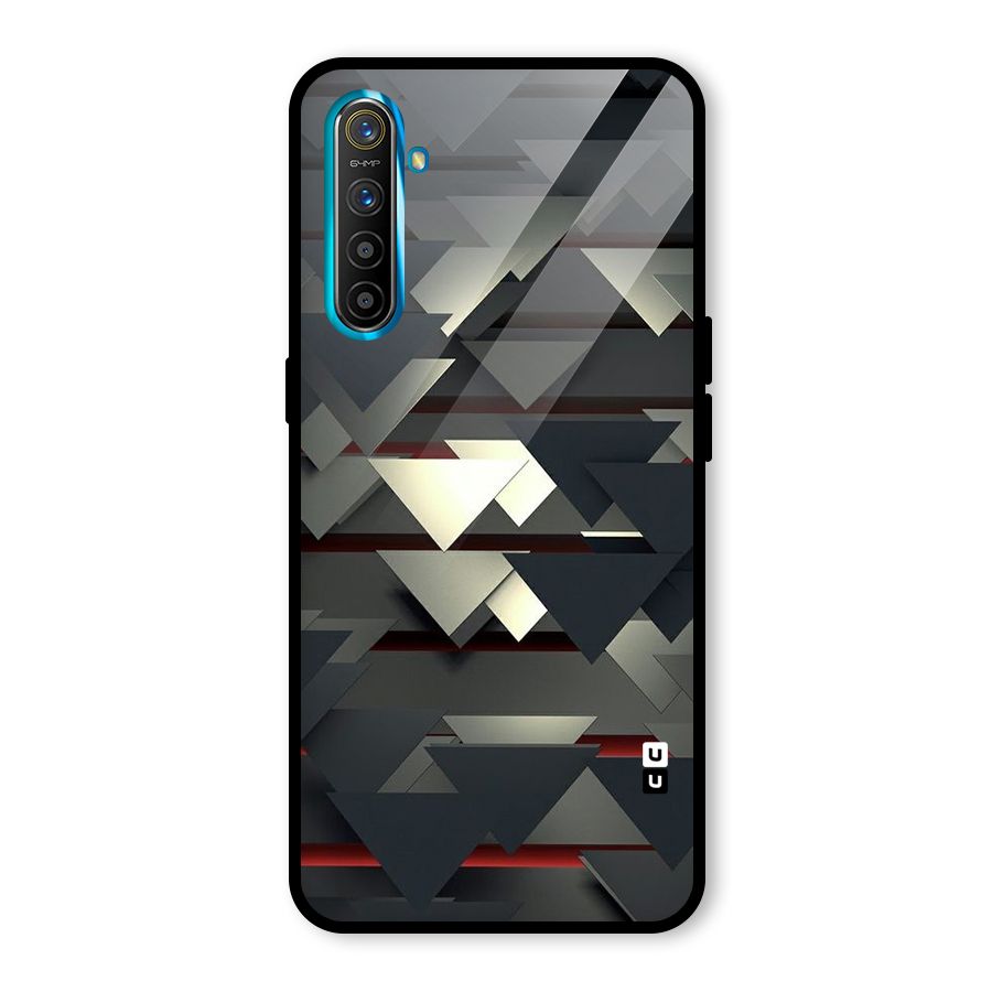 Classic Triangles Design Glass Back Case for Realme X2