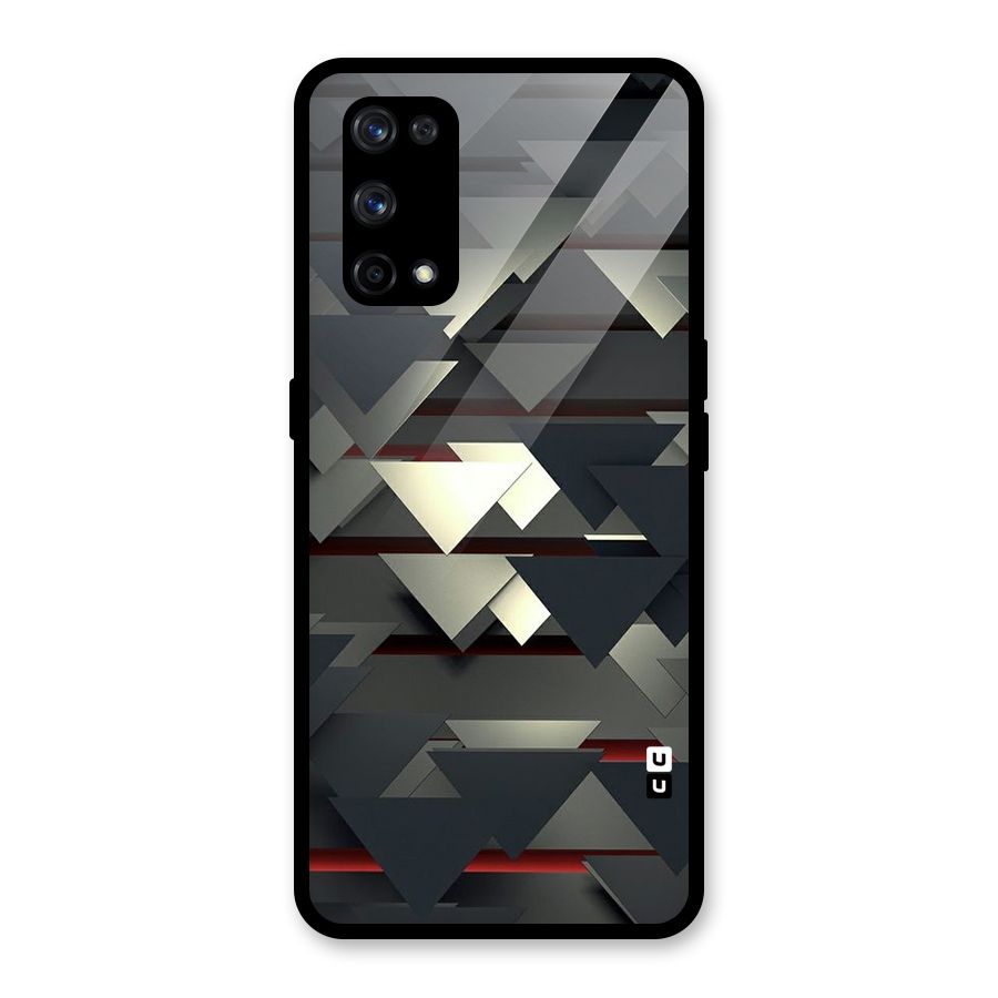 Classic Triangles Design Glass Back Case for Realme X7 Pro