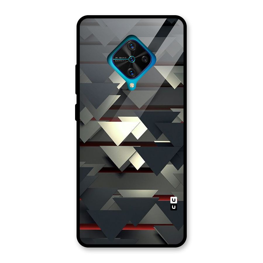 Classic Triangles Design Glass Back Case for Vivo S1 Pro