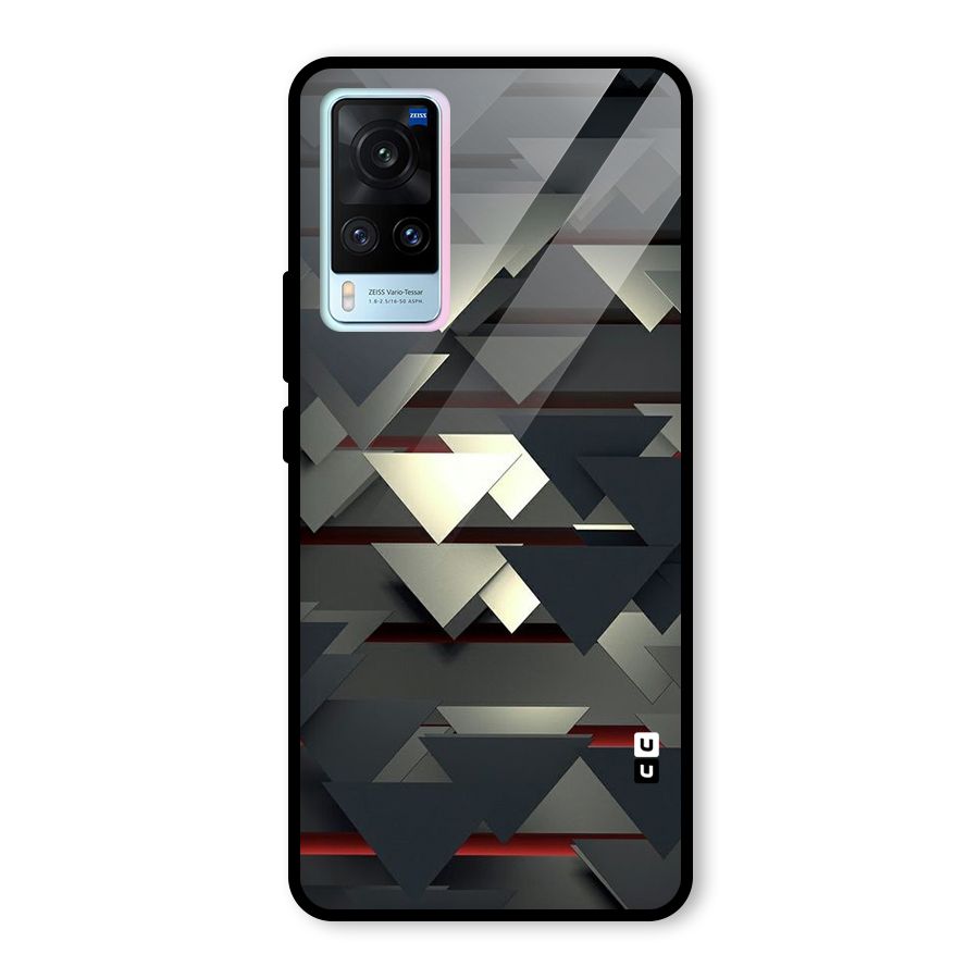 Classic Triangles Design Glass Back Case for Vivo X60