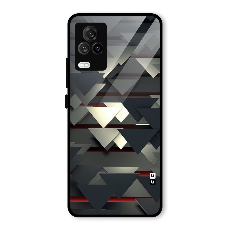 Classic Triangles Design Glass Back Case for Vivo iQOO 7 Legend 5G