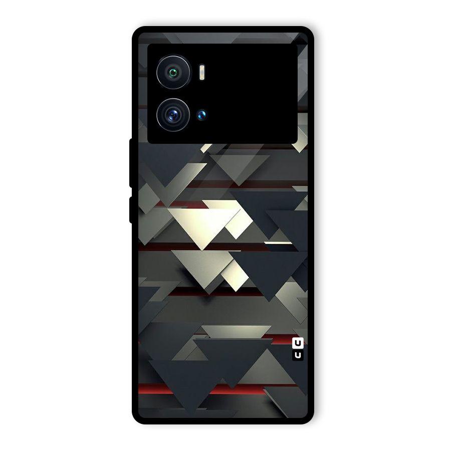 Classic Triangles Design Glass Back Case for Vivo iQOO 9 Pro