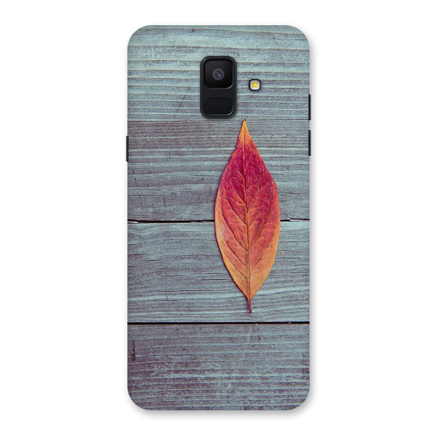 Classic Wood Leaf Back Case for Galaxy A6 (2018)