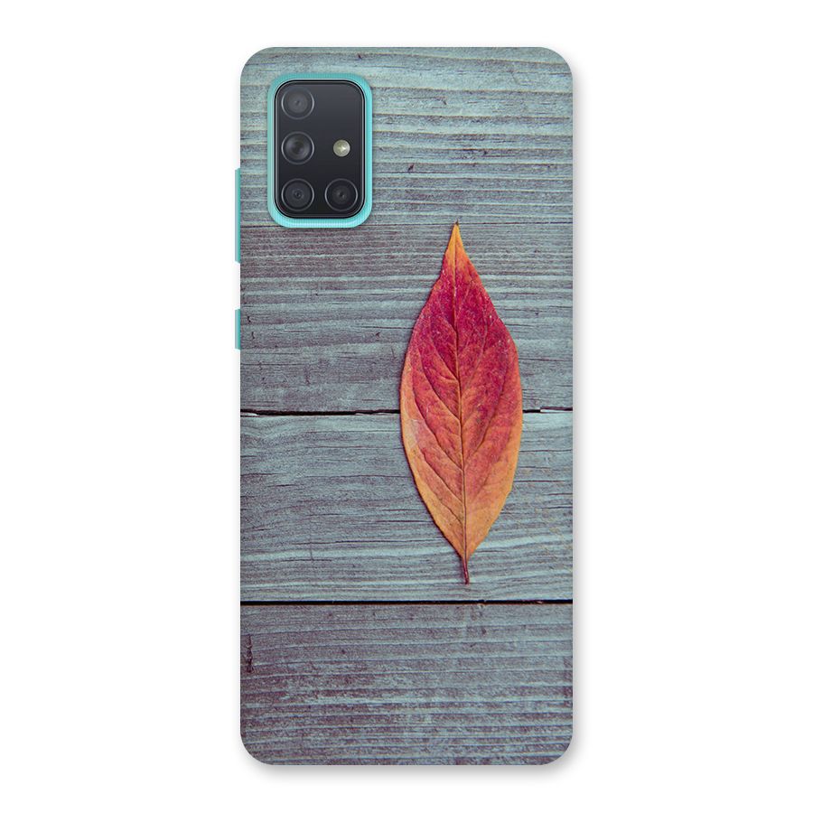 Classic Wood Leaf Back Case for Galaxy A71
