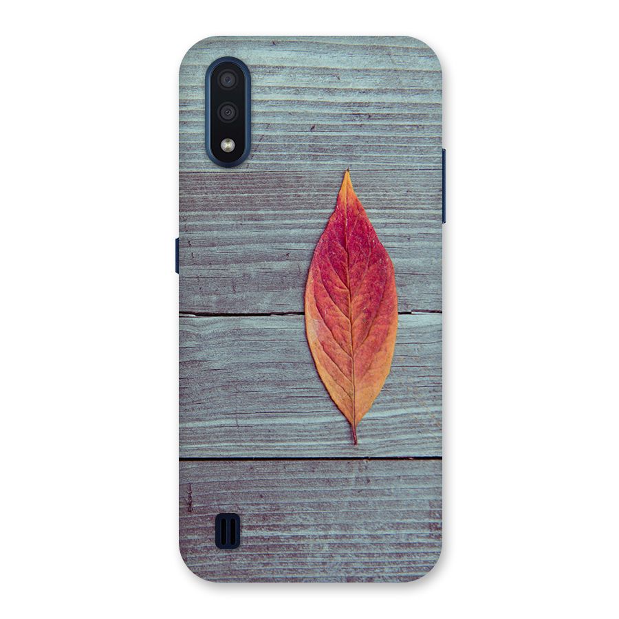 Classic Wood Leaf Back Case for Galaxy M01