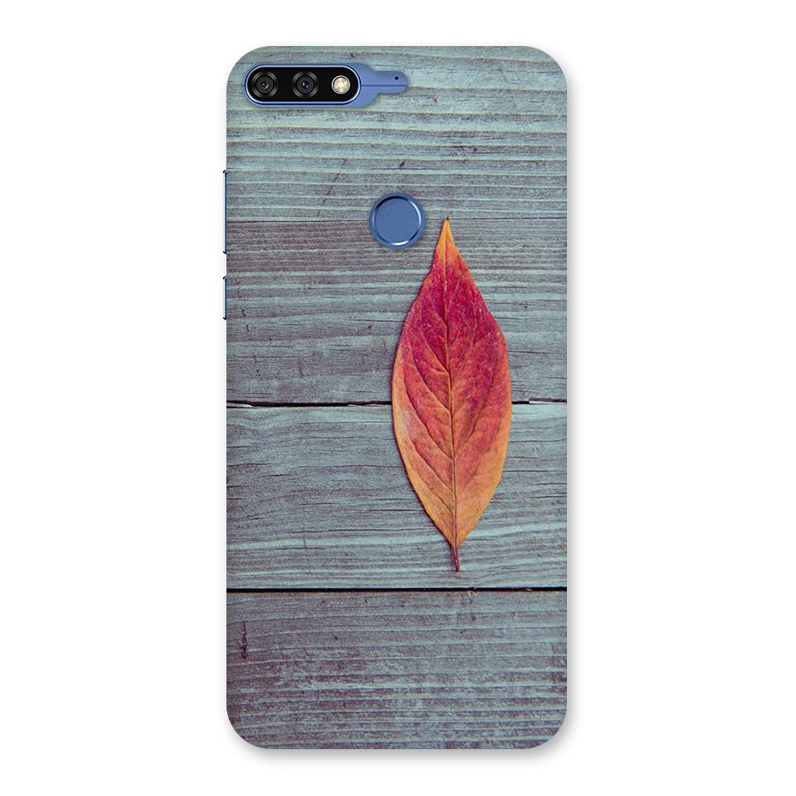 Classic Wood Leaf Back Case for Honor 7C