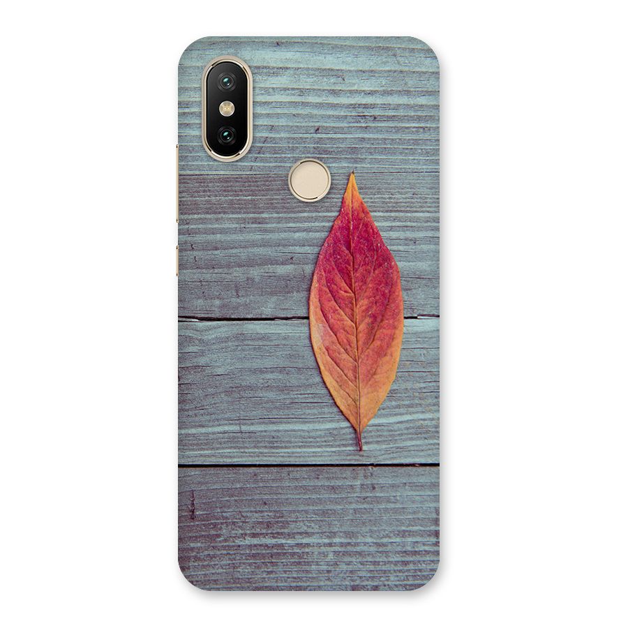 Classic Wood Leaf Back Case for Mi A2