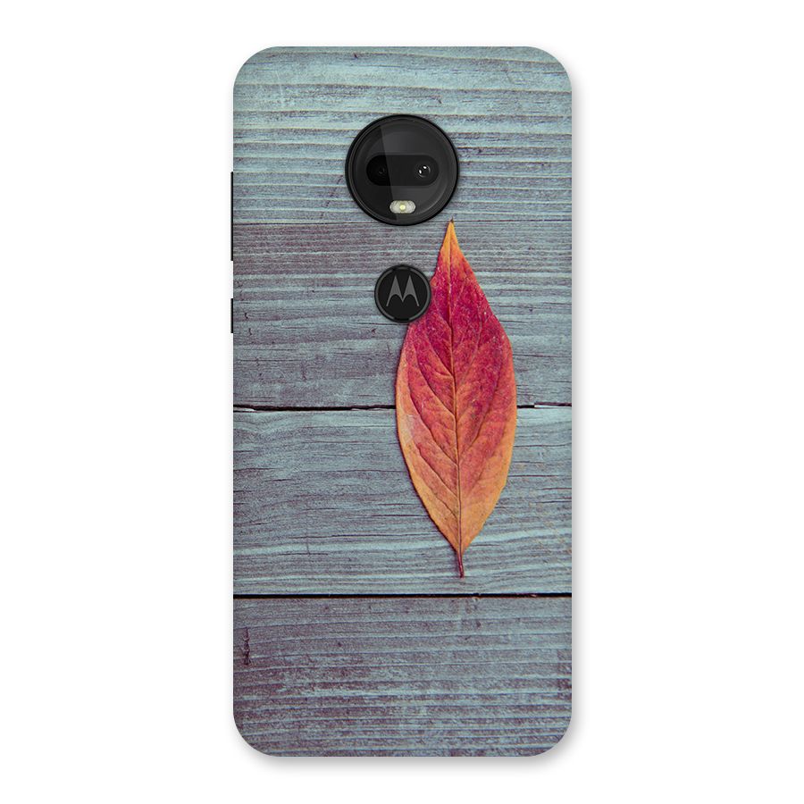 Classic Wood Leaf Back Case for Moto G7